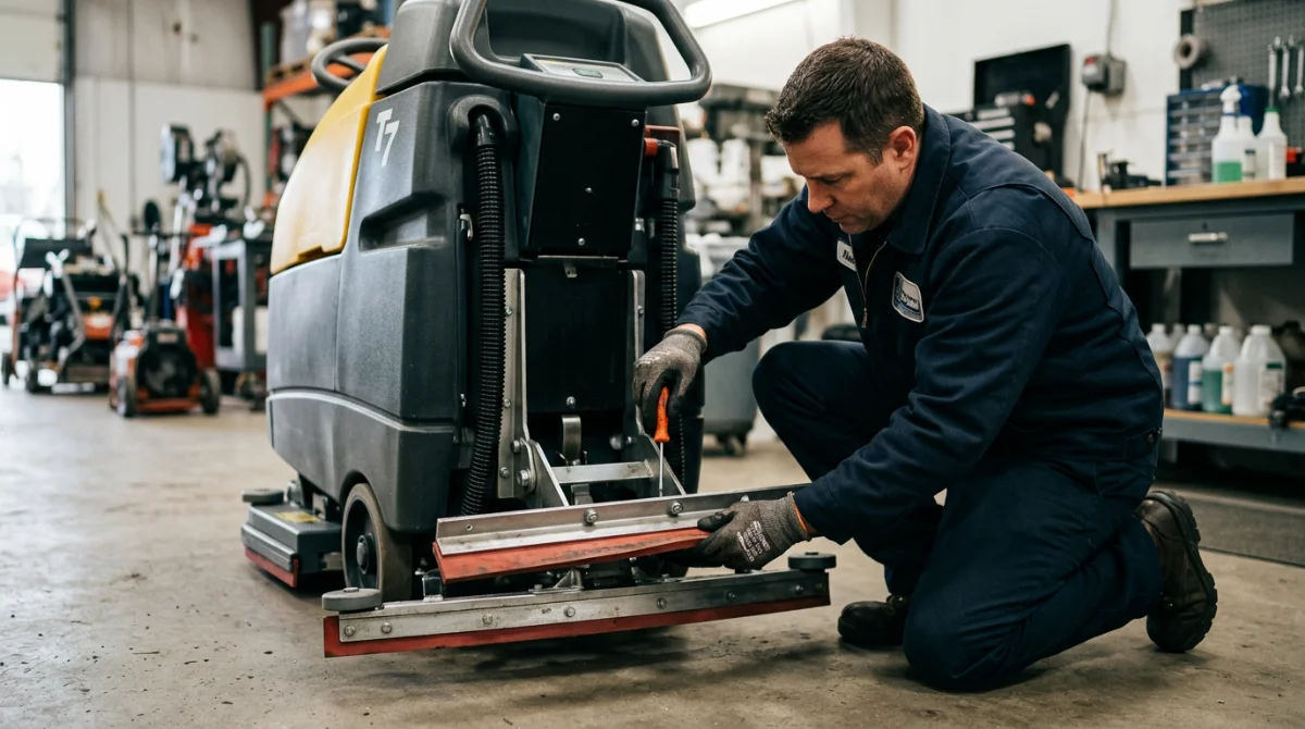 Maintenance technique des consommables sur une autolaveuse – Autolaveuse autotractée d'occasion