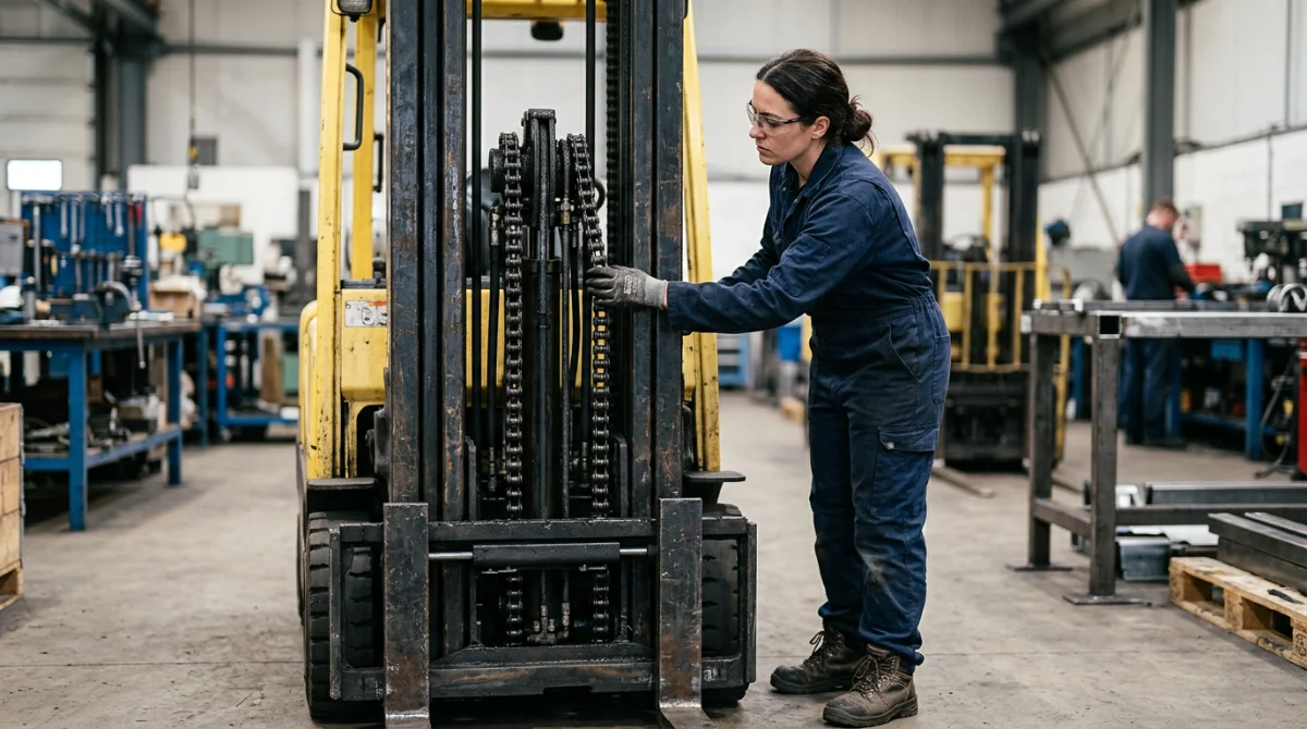Contrôle technique du mât de levage – Chariot élévateur multidirectionnel d'occasion