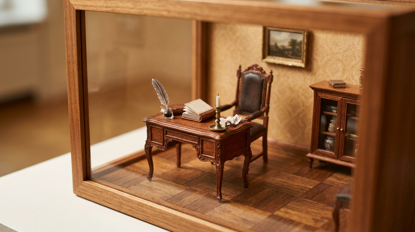 Détail d'une maquette miniature au Musée Cinéma et Miniature de Lyon – activité enfant Lyon