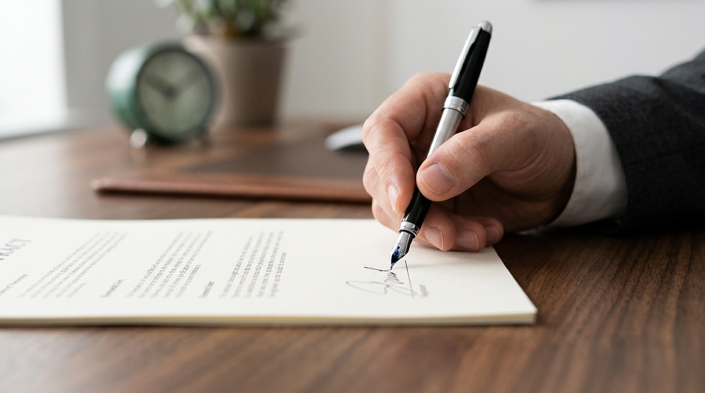 Signature d'un contrat d'assurance de prêt – Assurance prêt immobilier
