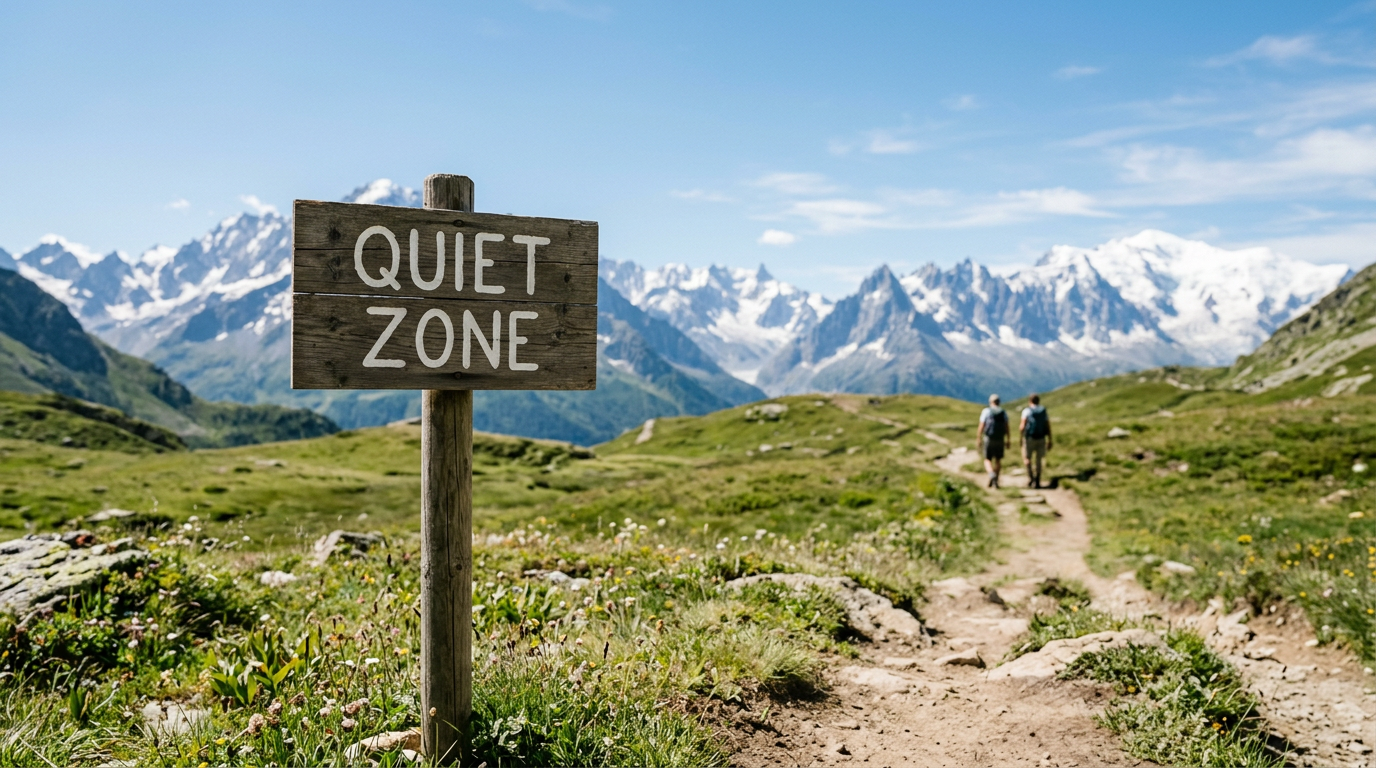 Une zone de quiétude signalée pour protéger le paysage sonore naturel – bioacoustique zones touristiques