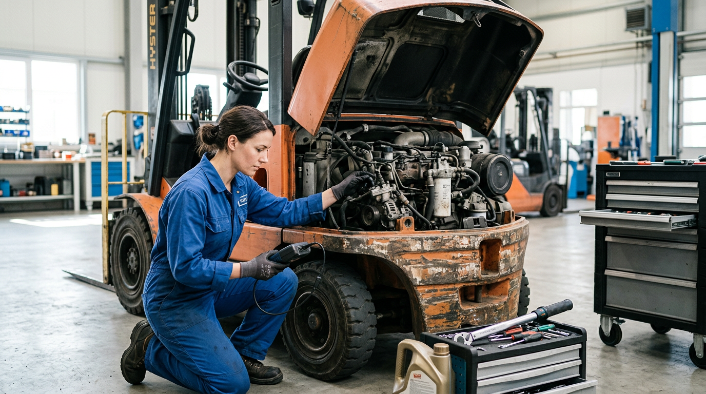 Maintenance technique d'un moteur de chariot élévateur – Chariot élévateur Clark occasion