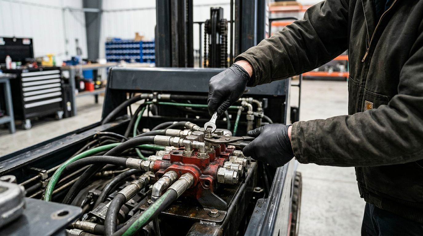 Maintenance technique d'un système hydraulique Combilift en atelier – chariot élévateur combilift occasion