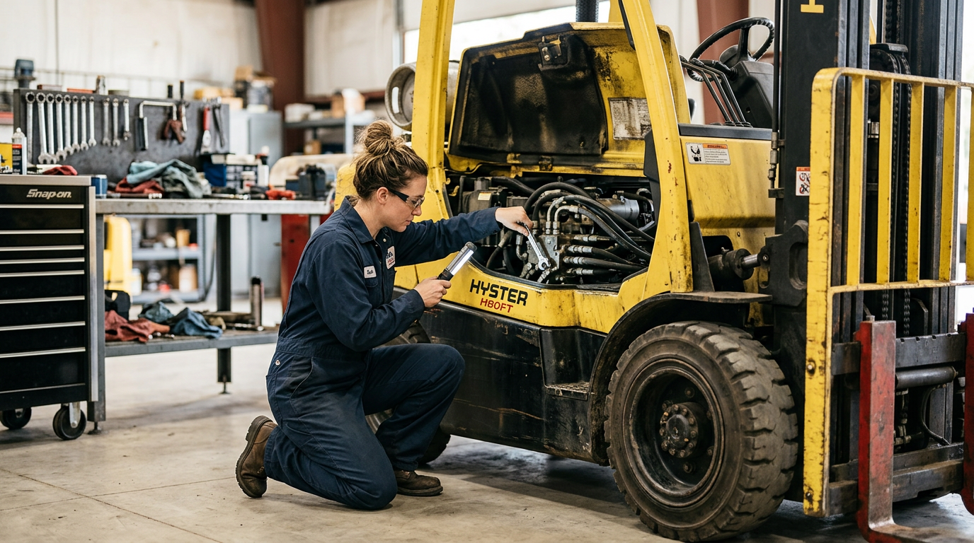 Inspection technique d'un chariot élévateur par un expert – chariot elevateur multidirectionnel occasion