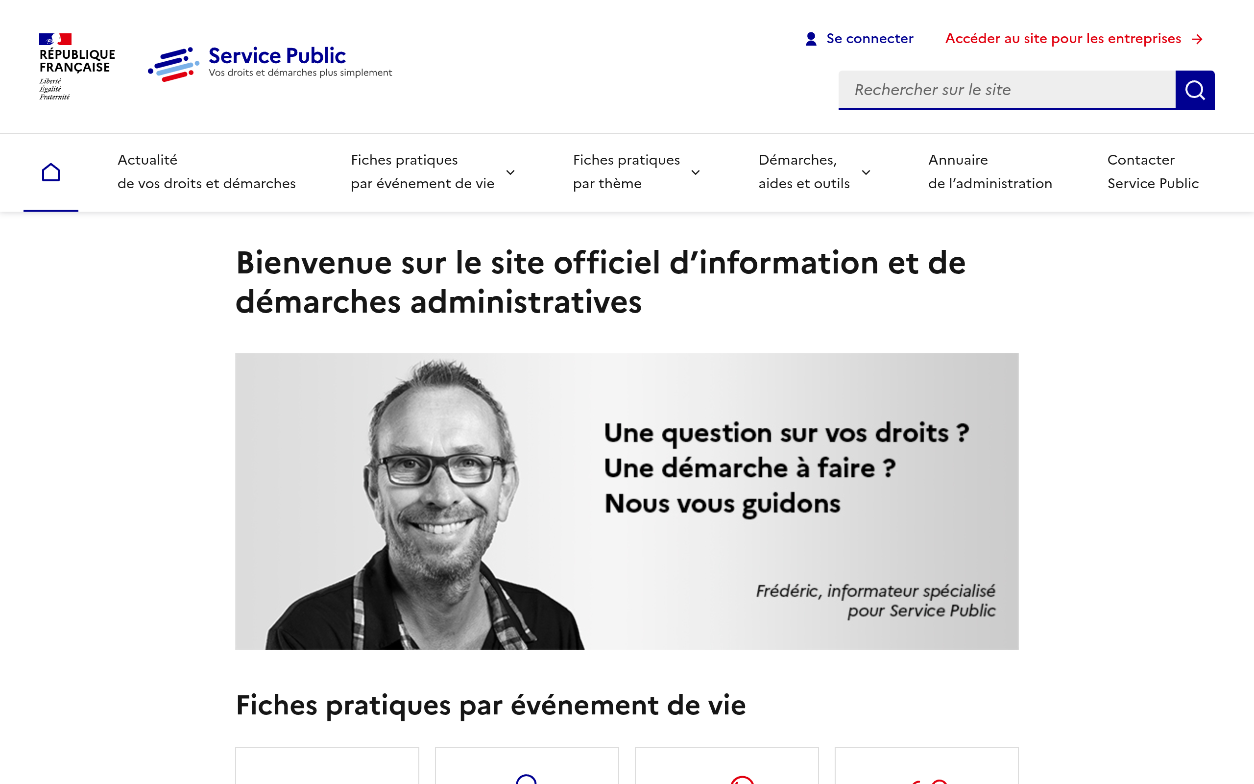 Capture d'écran de www.service-public.fr – Informations Complémentaire Santé 2026