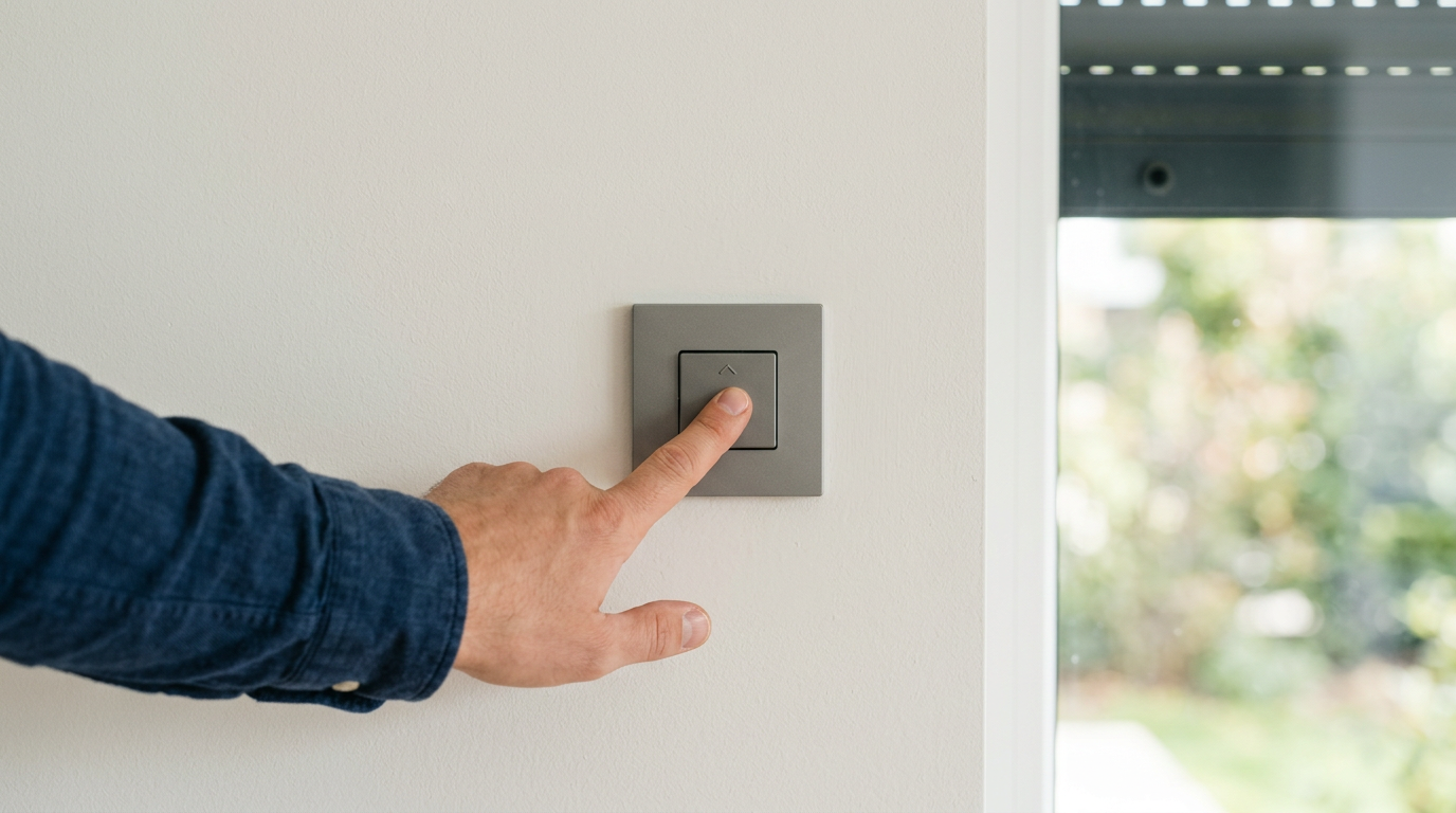 Commande murale moderne pour piloter un volet électrique – motoriser un volet roulant