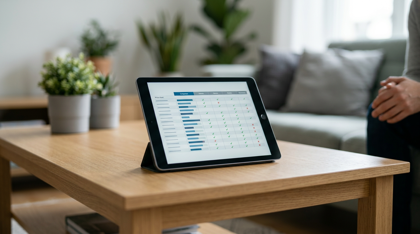 Consultation d'un comparatif de mutuelles en ligne – mutuelle collective individuelle