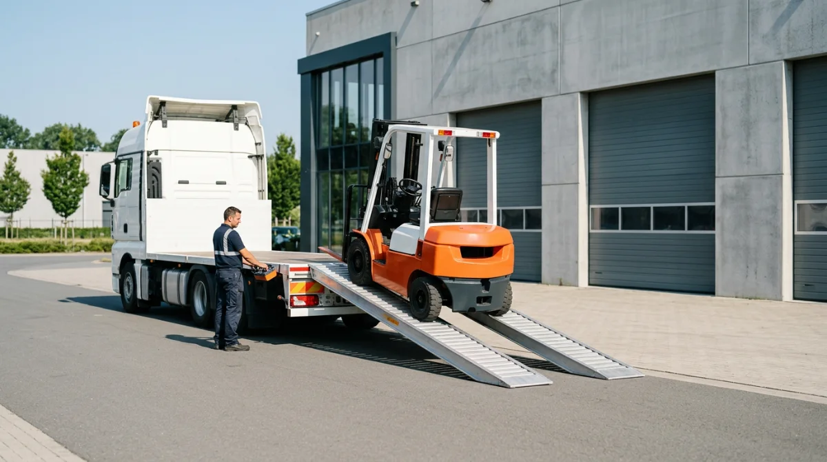 Livraison d'un chariot élévateur Toyota d'occasion par camion spécialisé – chariot élévateur toyota occasion