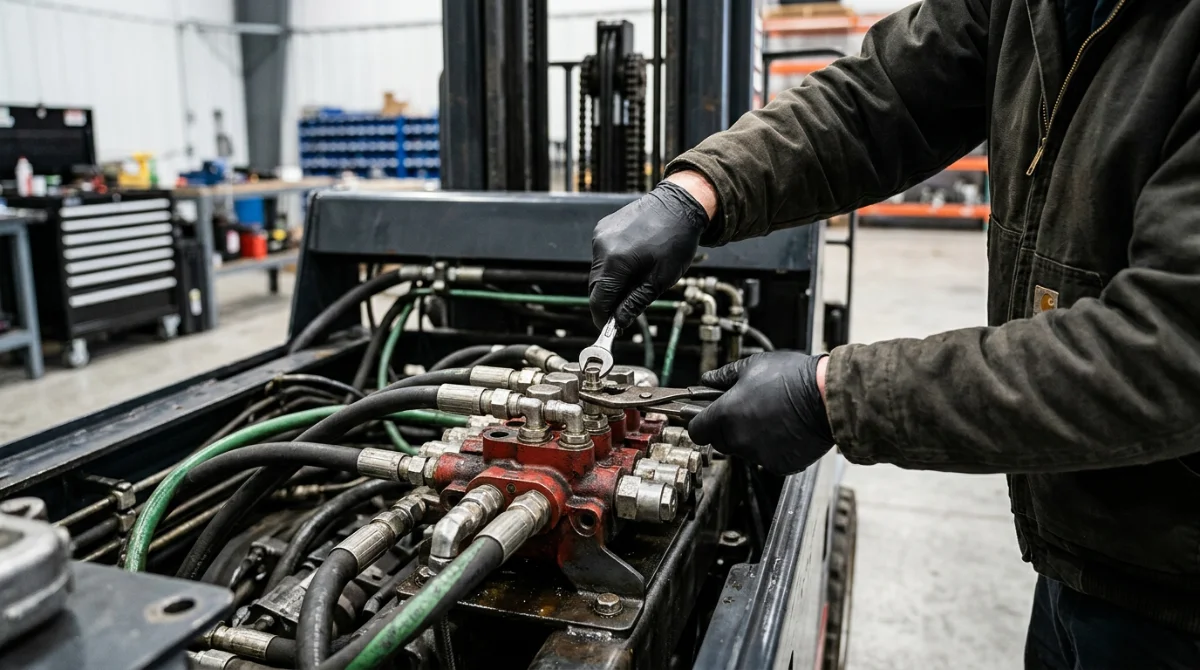 Maintenance technique d'un système hydraulique Combilift en atelier – chariot élévateur combilift occasion