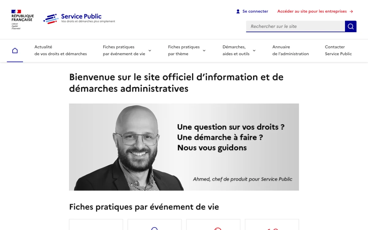 Capture d'écran de www.service-public.fr