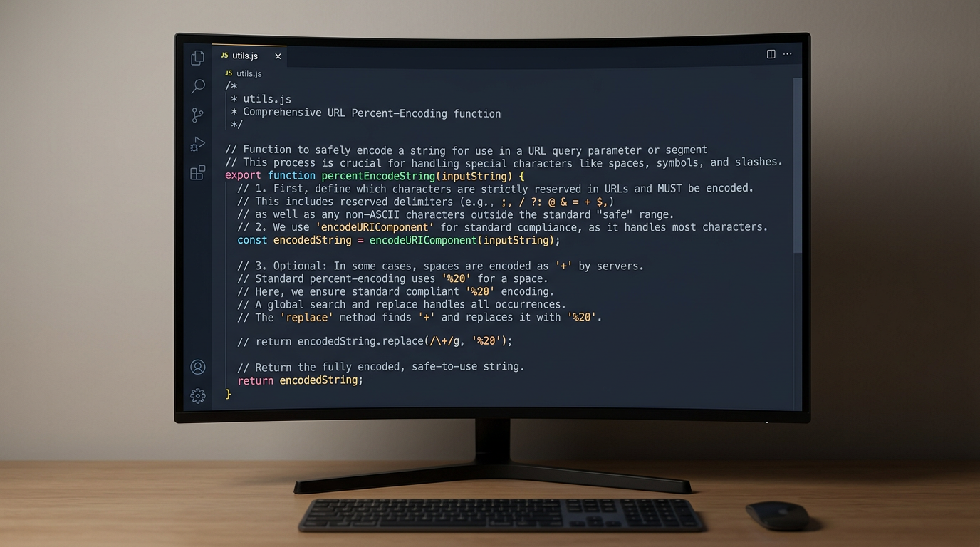 Exemple de code pour l'encodage par pourcentage de caractères spéciaux dans une URL – RFC 3986