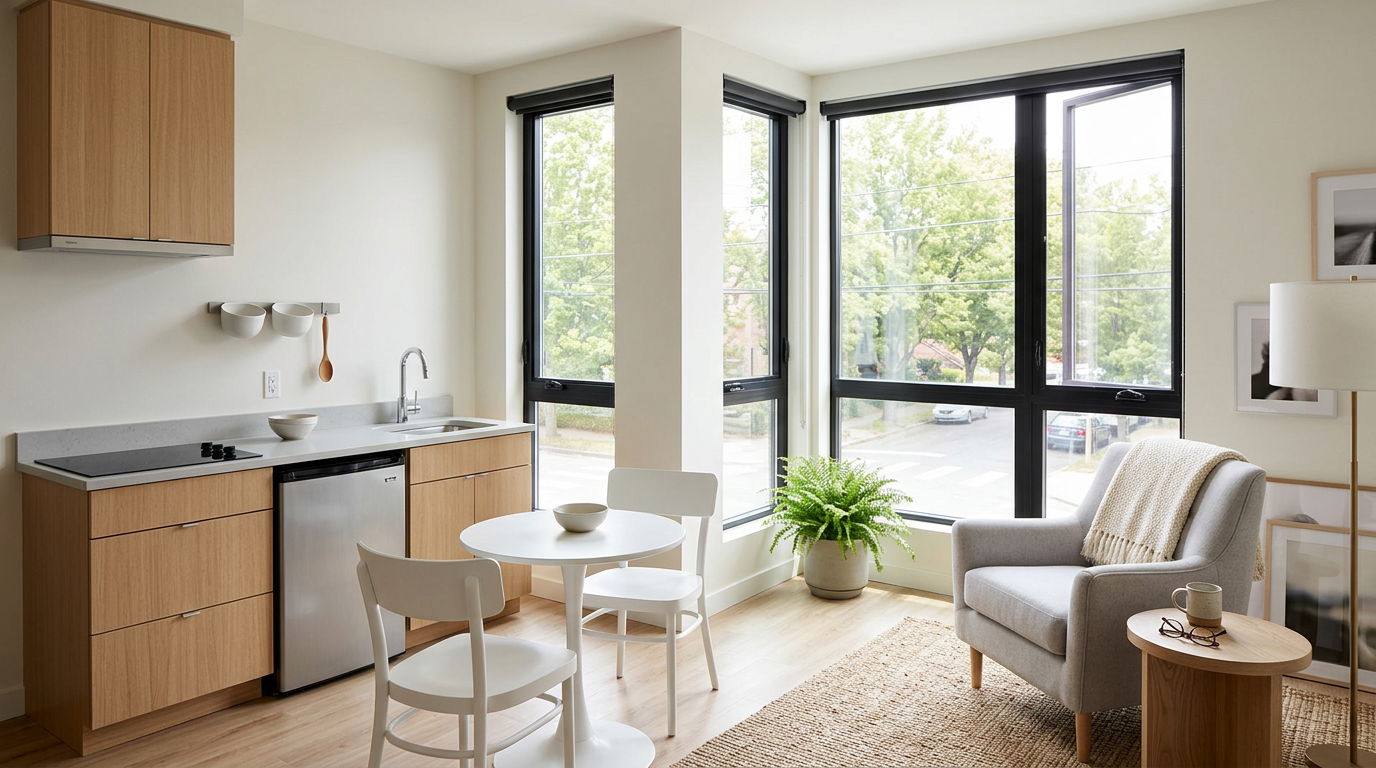 Exemple d'un appartement spacieux en résidence autonomie