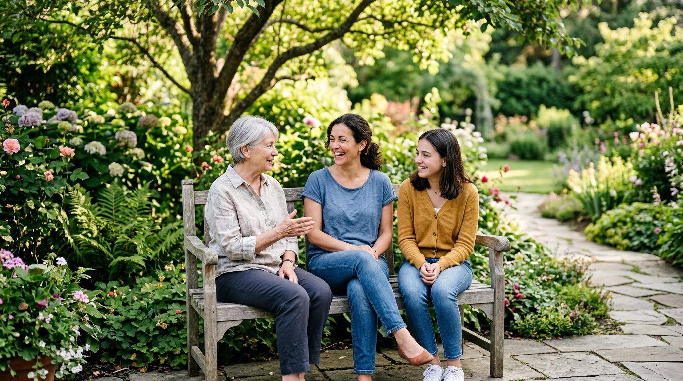Une discussion en famille pour choisir le meilleur avenir pour les aînés